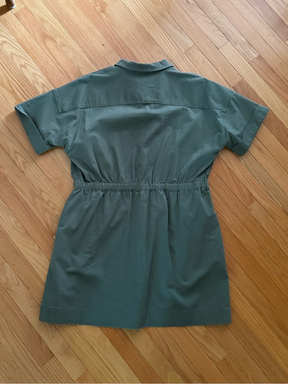 LOFT NWT❗️Collar Sage Green Button-Front Shirt Dress - Picture 2 of 8